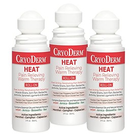 Pkg of 3 CryoDerm Heat Roll-On