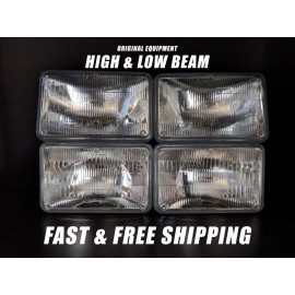 Vintage Original Parts OE Front Headlight Bulb for Oldsmobile 98 1976-1986 High & Low Beam Set of 4