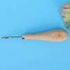 Rhombus Awl Steel Cone Punching Leather Tool Beech Handle Diamond
