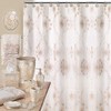 Popular Bath Shower Curtain Rose Vine, Beige-Taupe