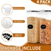 Cereal Containers Storage Set (4L / 135.2oz), 4PCS Airtight Food