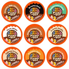 Crazy Cups Seasonal Premium Hot Chocolate Single Serve Cups for Keurig K Cup Brewers Variety Pack Sampler, 40 Count