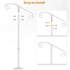 Zwinz Handrail Railing, Single Post Handrail Fits 1 or 2