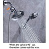 100% Solid Metal Shower Arm Diverter Valve for Hand Held