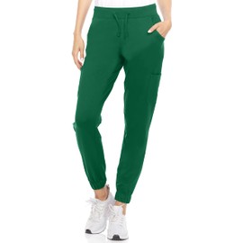 MediChic Women's Scrubs Mid Rise Six Pocket Joggers Yoga Scrub Pant Nurses for Work Hunter