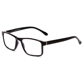 Calabria L2007 Gafas de lectura rectangulares +1.75 Negro Hombres Mujeres Lector eléctrico individual Elegante Moda Durable Gafas modernas