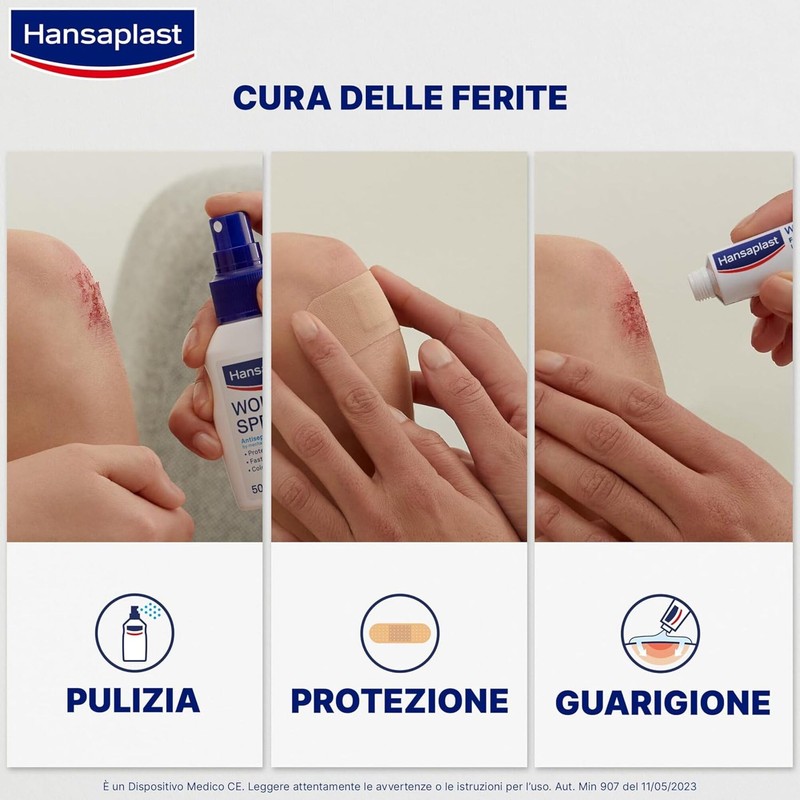 Hansaplast Cerotti AQUA PROTECT, Cerotti impermeabili con elevato potere adesivo,