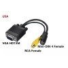 PTC VGA (M) to S-Video (F)/RCA (Composite) Adapter Cable -