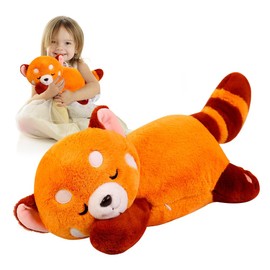 Mineup Red Panda Cuddly Toy, 35 cm Red Panda Plush, Kawaii Panda Plush Toy, Cuddly Panda Plush, Red Panda Plush Toy, Panda Dolls Cushion Gifts for Children, Christmas, Birthday