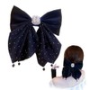 BeeGift Larger Bows Diamond Hair Clips, 1 Pack Sparkly Rhinestone