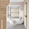 Wall Mount Folding Shower Curtain Rod, 69 Inches (5-Fold), Adjustable