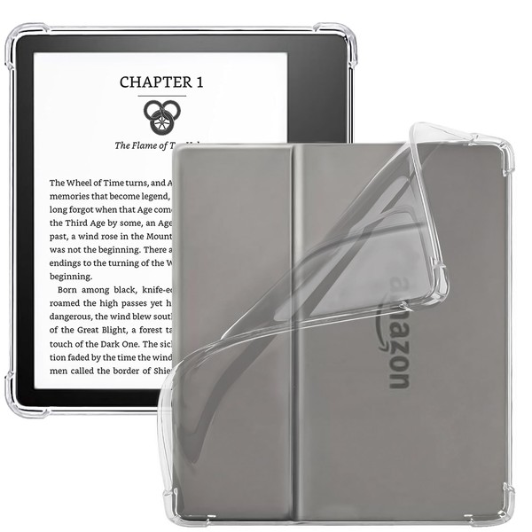 WALNEW Clear Case for 7" Kindle Oasis CW24WI / S8IN4O, Soft Transparent TPU Cover with Enhanced Corners for 7 inch Kindle Oasis
