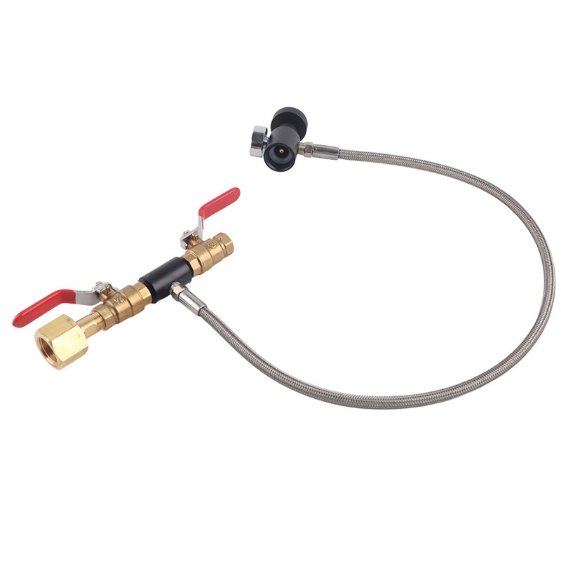 CGA-320 CO2 Cylinder Refill Adapter with Hose For Filling Soda
