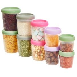 PROFUN Twist Small Food Storage Containers with Screw Lid Snack, Meal Prep Boxes, Freezer Containers, Food Containers, Baby Food Storage, Set of 10