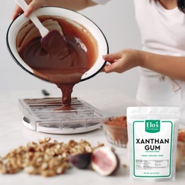 Xanthan Gum (227g/8oz) by Elo's Premium| Packaged In Canada| 100% All-Natural Thickener, Stabilizer, Binding Agent| Non-GMO, Organic, Vegan, Non-MSG, & Keto| Food Grade Xanthan Gum Thickener for Soups, Sauces, Smoothies, Shakes, & more