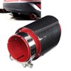 Universal Exhaust Tip Tail Throat Glossy Carbon Fiber Red Pipe