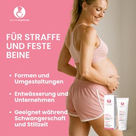 DERMOMAMMA Cream for Legs and Buttocks with Invigorating and Remodeling Effect Against Cellulite Impurities, Vegan and Green Formula, Suitable for Pregnancy and Breastfeeding, 200 ml