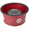 Trixie Plastic Coated Stainless Steel Long-Ear Bowl, 15 cm Diameter,
