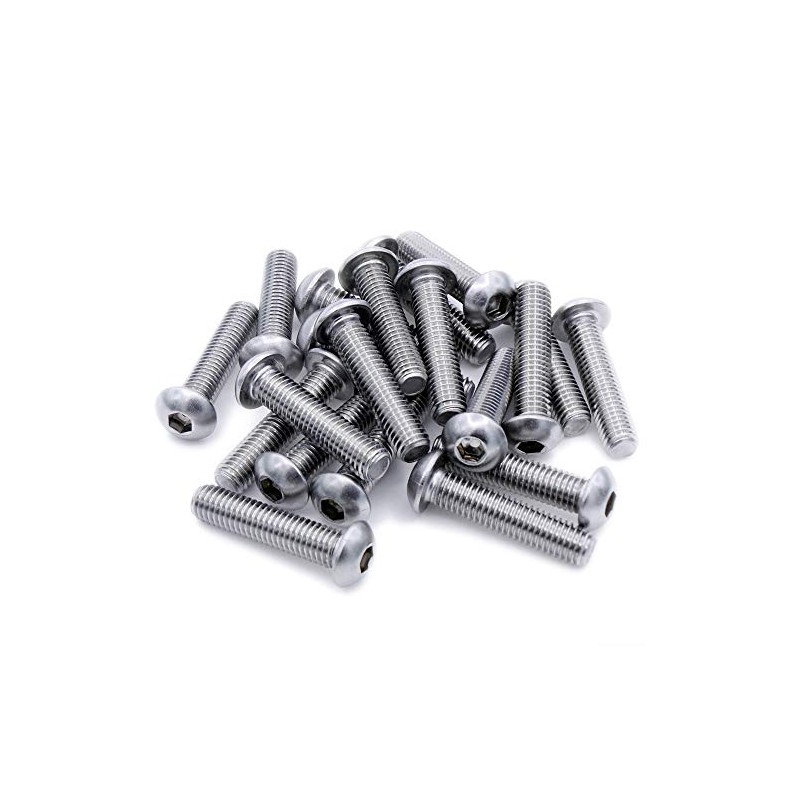 M4 (4mm x 22mm) Hex Socket Button Machine Screw (Bolt)