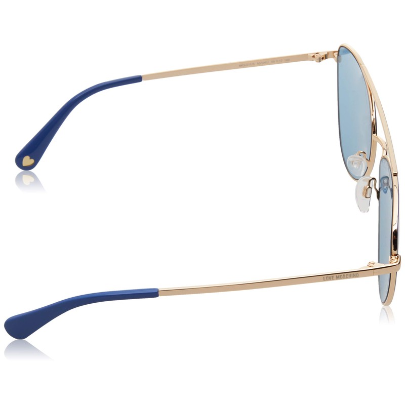 Love Moschino Women's MOL011/S Sunglasses, Blue (Azure), 59.0