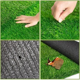 Goasis Lawn Artificial Outdoor Grass Customized Sizes, Fake Grass Zebra Stripe for Landscape (Balcony, Roof, Garden, Park, Kindergarten) and Sports(Football, Tennis, Basketball, Gateball), 9FTX10FT