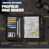 WYNEX Tactical Notebook Padfolio Ring Binder with 80 Sheets, Zipper