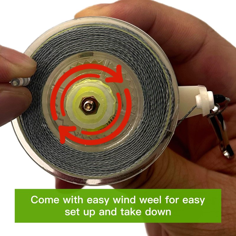 2 Pack Trip Wire on Reusable Reel, Durable Silicon-Coated Line