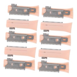 WOONEKY 10pcs Eyebrow Trimmer Replacement Blades Razor Accessories for Electric Eyebrow Razors Comfortable Use Precision Cutting for Travel Orange