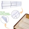 Adjustable Kitchen Drawer Organizer - Set of 2, Expandable Clear