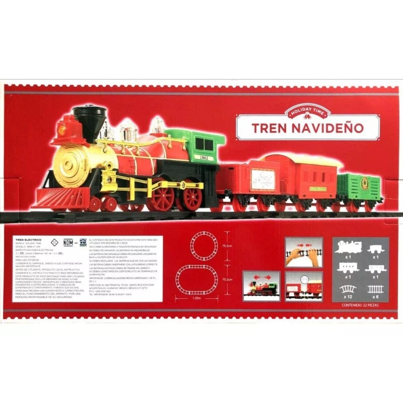 Tren Navidad Navideño Pie De Arbol Musical Luces Decoracion