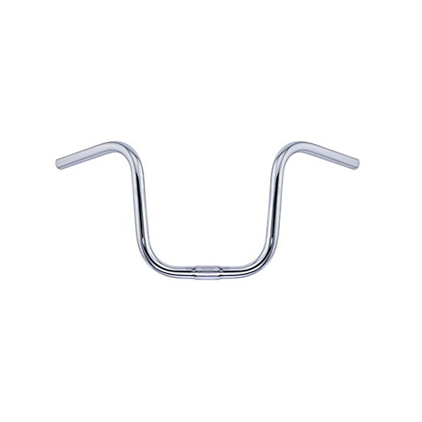 Alta Bicycle U Style 25.4mm Handle Bars, Multiple Sizes and Colors. (Chrome, 9")