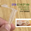 100 Piece 0.5ml Tiny Microcentrifuge Tube Graduated Holder Vial Tiny