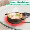 22.8" Lazy Susan for Table Top Tempered Glass Rotating Serving