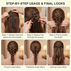3PCS Black Hair Braiding Tool Women Hair Styling Clip French Hair Braid Hair Knitting Tool Hair Twist Styling Accessories