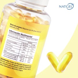 Omega 3 | Epa 720 Mg Dha 480 Mg | Alta Concentración | 140 Softgels De 1.3 G | Natgel