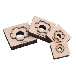 4Pcs Leather Cutting Mould Flower Pattern Accurate Clean Cutting Leather Punching Die for Cardboard Clay