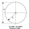 AMAZING BEAM 3.165 Ø Clear Round Reflector White Pack of