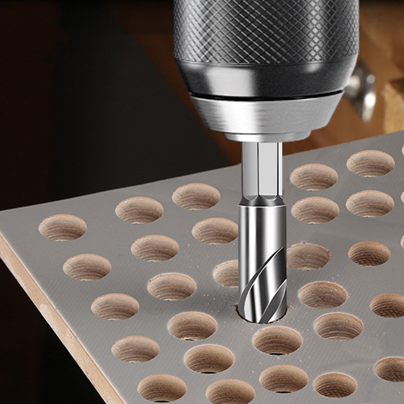 Four-Flute Sawtooth Eccentric Drill Bit, Four Edged Serrated Drill Bit