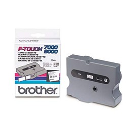 Brother TX-251 Labelling Tape Cassette, Black on White, 24 mm (W) x 15 m (L), Laminated, Brother Genuine Supplies