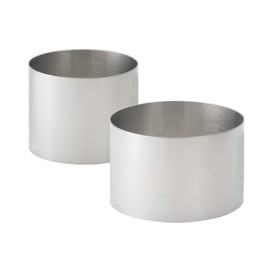 HIC Kitchen Food Ring Set, 2.75-Inches and 3.5-Inches Round, 18/8 Stainless Steel, Set of 2