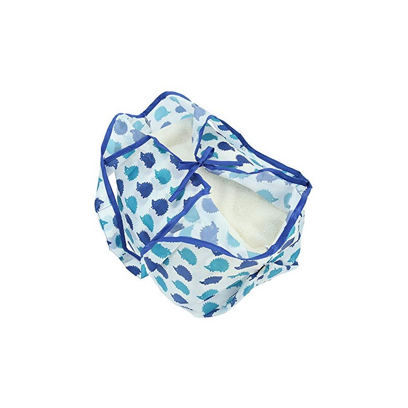 Scandinavian Forest Hedgehog Scarlet Folding Shopping Bag, red