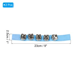 PATIKIL 2pcs Wrist Bells Jingle Bell Ankle Bell Hand Bell Percussion Musical Instrument Music Rhythm Bands with Silver Bell for Birthday Party Christmas Blue