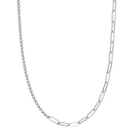 s.Oliver 2032888 Women's Necklace 925 Sterling Silver 42 + 3 cm Silver Comes in Jewellery Gift Box, Sterling Silver, No Gemstone