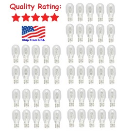 EB LED 50pcs of 4 Watt Wedge Base 12v Light Bulbs for Low Voltage OEM Malibu Style Lamp