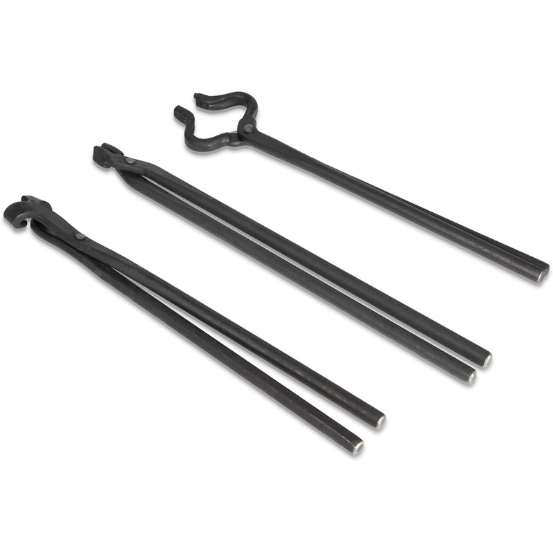 Blacksmith Tools Set - Flat, Bolt, Blade Tongs & Hammers