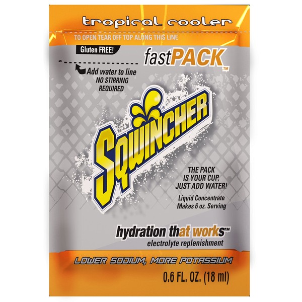 Sqwincher 015309-TC Fast Pack Liquid Concentrate Packet, 6 oz, Orange, Standard (Pack of 50)
