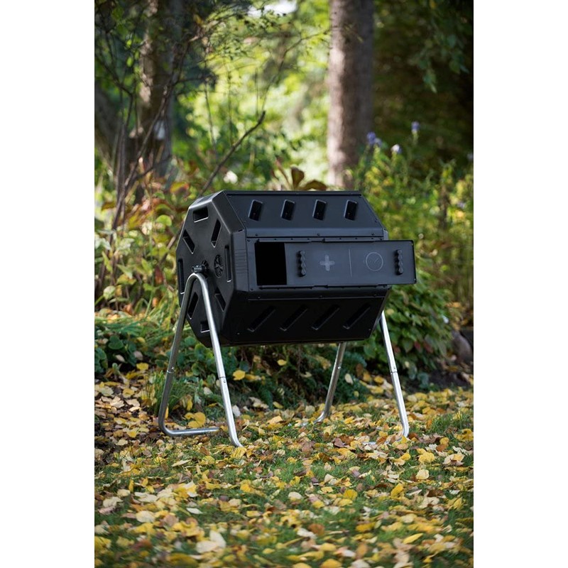 FCMP Outdoor IM4000 Dual Chamber Tumbling Composter Canadian-Made, 100% Recycled