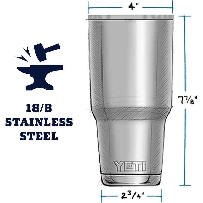 YETI Rambler 30 oz Tumbler, Stainless Steel, Vacuum Insulated with