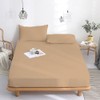 Ev Dekor Fitted Sheet Single, Beige - Deep Pocket Bedsheet