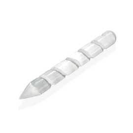 NKlaus Selenite Spiral Massage Stick 15 cm - Hand Carved Selenite Spiral Massage Stick, Ideal for Energy Work and Meditation, Promotes Spiritual Healing and Energetic Cleansing in Rooms 16476